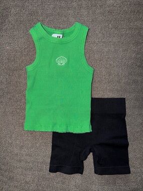 Cotton On Kids Toddler Girl 4T Tank Top and Biker Shorts Bundle